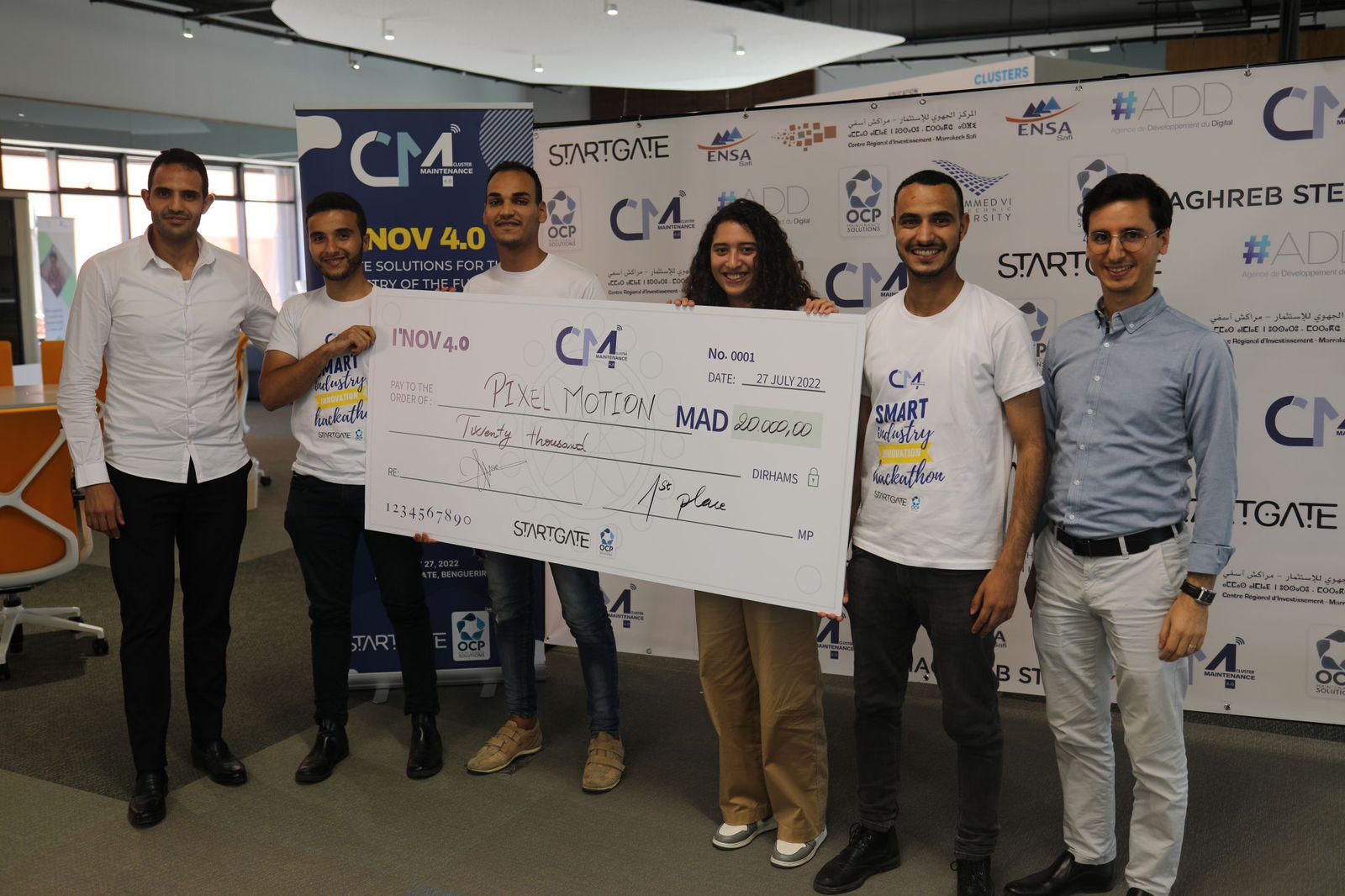Winners of the Innov 4.0 hackathon organized by cluster maintenance 4.0