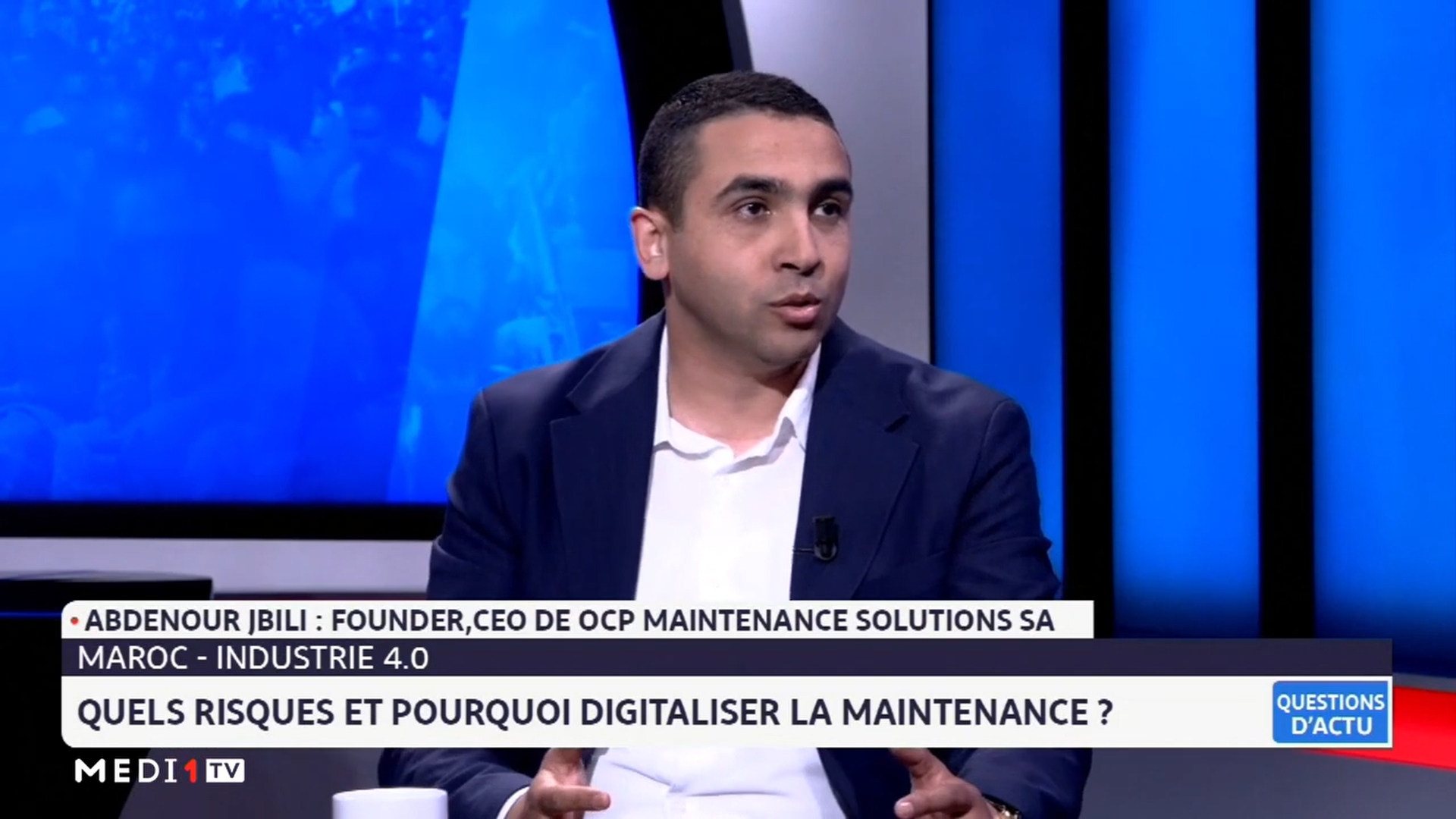 abdenour Jbili on medi 1 TV discussing the development of Industry 4.0 in Morocco